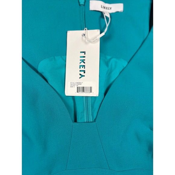 NWT Likely Decosta Dress, Turquoise, Size 0 - Picture 6 of 10